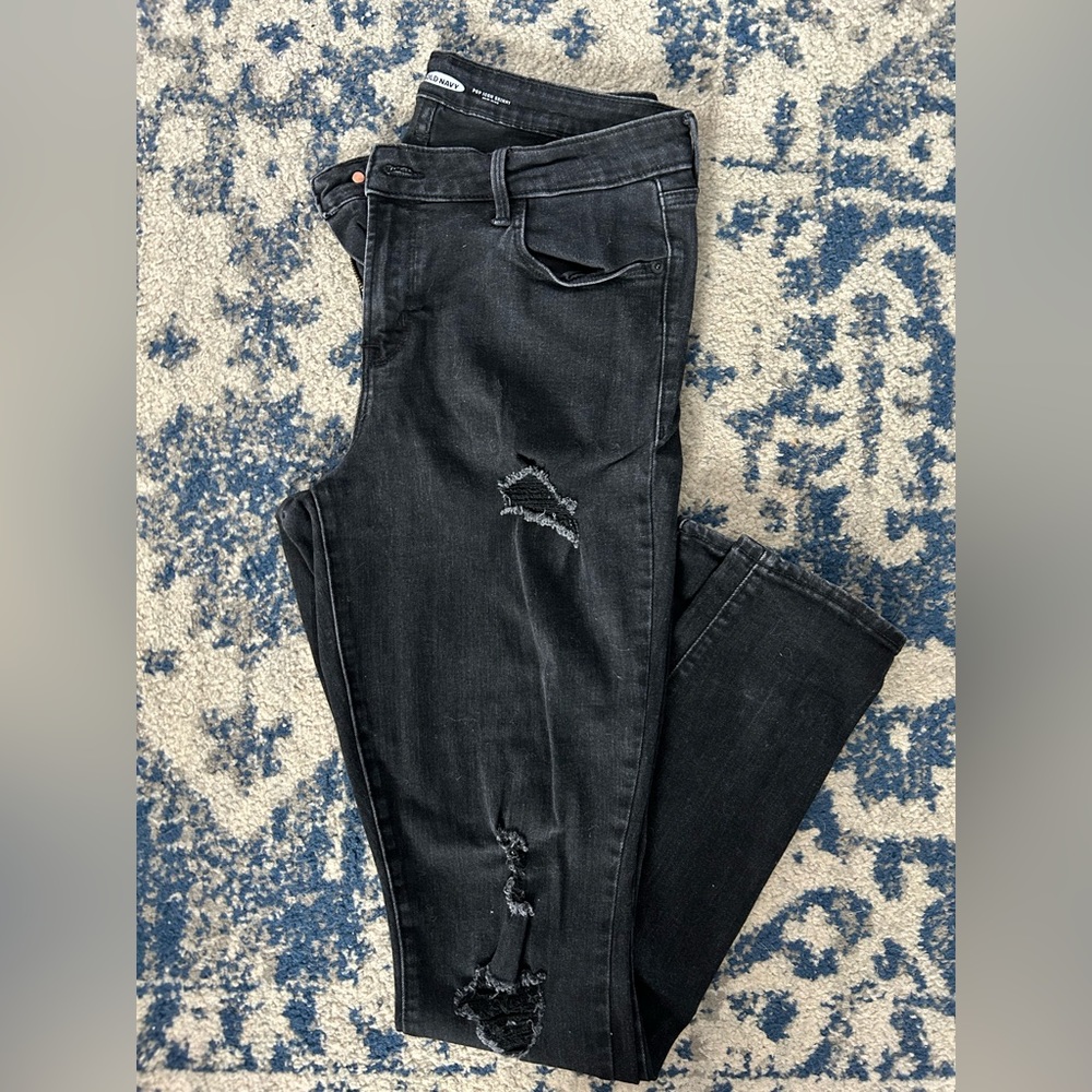 Old Navy Pop Icon Skinny Mid Rise Black Jeans
